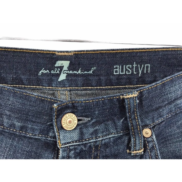 7 For All Mankind Men's Size 34 Austyn Blue Jeans - Picture 4 of 7
